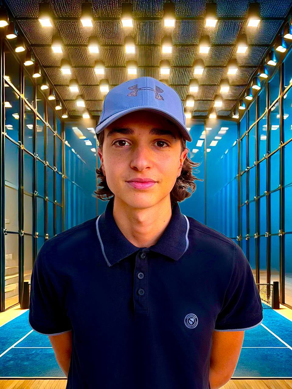 Portrait d’Esdras Coste sur un terrain de padel